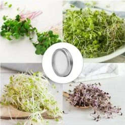 Kit De 6Pcs Couvercles Germination Avec 4Pcs Couvercle à Germer Écran En Acier Inoxydable Et 2Pcs Supports De Germination Pour Graines à Germoir Noir,Fonepro 8 Kit De 6Pcs Couvercles Germination Avec 4Pcs Couvercle à Germer Écran En Acier Inoxydable Et 2Pcs Supports De Germination Pour Graines à Germoir Noir,Fonepro -Terre Tendre Soldes Boutique 100109867 4