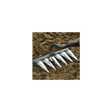 Râteau à Chaume En Métal Pour Jardinage, Désherbage - Râteau à Dents En Métal Robuste, Enlèvement De Chaume, Désherbage, Râteau De Surface, Roche, Gravier, Râteau Universel Pour Cultivateurs 3 Râteau à Chaume En Métal Pour Jardinage, Désherbage - Râteau à Dents En Métal Robuste, Enlèvement De Chaume, Désherbage, Râteau De Surface, Roche, Gravier, Râteau Universel Pour Cultivateurs – Image 3