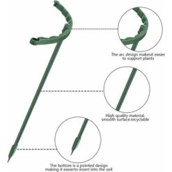 Ensemble De 12 Supports En Plastique Pour Plantes Arquées, Pieux De Support Pour Plantes, Plantes Semi - Circulaires, Supports Pour Plantes De Jardin, Supports Pour Plantes Florales, Roses 8 Ensemble De 12 Supports En Plastique Pour Plantes Arquées, Pieux De Support Pour Plantes, Plantes Semi - Circulaires, Supports Pour Plantes De Jardin, Supports Pour Plantes Florales, Roses -Terre Tendre Soldes Boutique 100274316 4