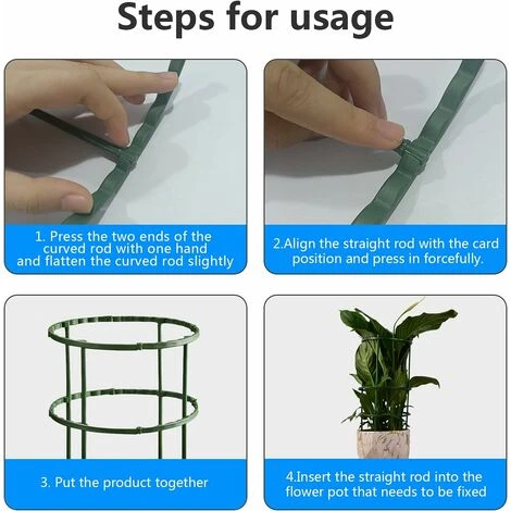 Ensemble De 12 Supports En Plastique Pour Plantes Arquées, Pieux De Support Pour Plantes, Plantes Semi - Circulaires, Supports Pour Plantes De Jardin, Supports Pour Plantes Florales, Roses 5 Ensemble De 12 Supports En Plastique Pour Plantes Arquées, Pieux De Support Pour Plantes, Plantes Semi - Circulaires, Supports Pour Plantes De Jardin, Supports Pour Plantes Florales, Roses – Image 5