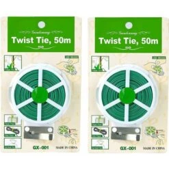 Attaches De Jardin Pour Plantes Cravates En Fil De Plantes Lien De Soutien De Plante Multifonctionnel Avec Coupe Pour Organisation De Jardinage à Domicile 2 Rouleaux (Vert)