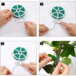 Attaches De Jardin Pour Plantes Cravates En Fil De Plantes Lien De Soutien De Plante Multifonctionnel Avec Coupe Pour Organisation De Jardinage à Domicile 2 Rouleaux (Vert) -Terre Tendre Soldes Boutique 100342226 5