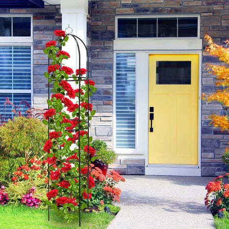 Relaxdays Obélisque Tuteur, Plantes Grimpantes, Rosiers Arcade, Arceau Roses, Arche Jardin, Métal 190 Cm, Vert 2 Relaxdays Obélisque Tuteur, Plantes Grimpantes, Rosiers Arcade, Arceau Roses, Arche Jardin, Métal 190 Cm, Vert – Image 2