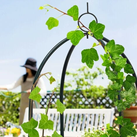 Relaxdays Obélisque Tuteur, Plantes Grimpantes, Rosiers Arcade, Arceau Roses, Arche Jardin, Métal 190 Cm, Vert 3 Relaxdays Obélisque Tuteur, Plantes Grimpantes, Rosiers Arcade, Arceau Roses, Arche Jardin, Métal 190 Cm, Vert – Image 3