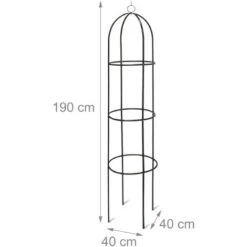 Relaxdays Obélisque Tuteur, Plantes Grimpantes, Rosiers Arcade, Arceau Roses, Arche Jardin, Métal 190 Cm, Vert 8 Relaxdays Obélisque Tuteur, Plantes Grimpantes, Rosiers Arcade, Arceau Roses, Arche Jardin, Métal 190 Cm, Vert -Terre Tendre Soldes Boutique 10363208 4