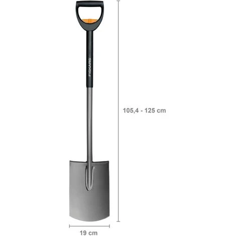 Fiskars Bêche Télescopique à Bord Rond Pour Sol Meuble Et Peu Caillouteux, Longueur: 105-125 Cm, Acier Au Bore Haute Qualité, Noir/Argenté, SmartFit, 1000620 3 Fiskars Bêche Télescopique à Bord Rond Pour Sol Meuble Et Peu Caillouteux, Longueur: 105-125 Cm, Acier Au Bore Haute Qualité, Noir/Argenté, SmartFit, 1000620 – Image 3