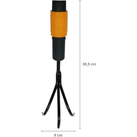 Fiskars Griffe à 3 Dents Galbées, Tête D'outil QuikFit, Largeur: 5,5 Cm, Acier Au Bore, Noir/Orange, QuikFit, 1000683 2 Fiskars Griffe à 3 Dents Galbées, Tête D'outil QuikFit, Largeur: 5,5 Cm, Acier Au Bore, Noir/Orange, QuikFit, 1000683 – Image 2