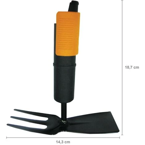 Fiskars Serfouette Panne Et Fourche, Tête D'outil QuikFit, Longueur: 18,5 Cm, Tête En Acier, Noir/Orange, QuikFit, 1000735 2 Fiskars Serfouette Panne Et Fourche, Tête D'outil QuikFit, Longueur: 18,5 Cm, Tête En Acier, Noir/Orange, QuikFit, 1000735 – Image 2