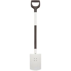 Fiskars Bêche à Bord Rond Pour Sol Meuble Et Peu Caillouteux, Longueur: 105 Cm, Lame En Acier De Qualité/Manche En Aluminium, Noir/Blanc, Light, 1019601