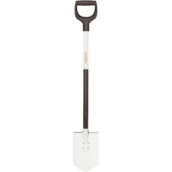 Fiskars Bêche à Bord Pointu Pour Sol Dur Et Caillouteux, Longueur: 105 Cm, Lame En Acier De Qualité/Manche En Aluminium, Noir/Blanc, Light, 1019605