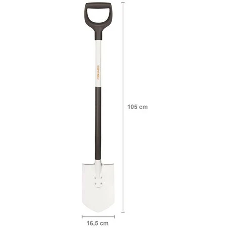 Fiskars Bêche à Bord Pointu Pour Sol Dur Et Caillouteux, Longueur: 105 Cm, Lame En Acier De Qualité/Manche En Aluminium, Noir/Blanc, Light, 1019605 3 Fiskars Bêche à Bord Pointu Pour Sol Dur Et Caillouteux, Longueur: 105 Cm, Lame En Acier De Qualité/Manche En Aluminium, Noir/Blanc, Light, 1019605 – Image 3