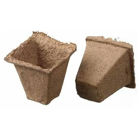 Nature Pots Carrés En Tourbe Pour Semis 1 Nature Pots Carrés En Tourbe Pour Semis