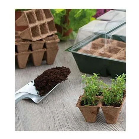 Nature Pots Carrés En Tourbe Pour Semis 2 Nature Pots Carrés En Tourbe Pour Semis – Image 2