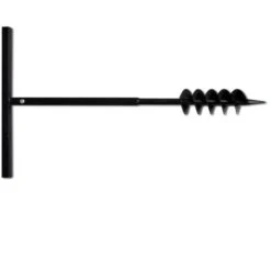 Tarière De Sol Avec Mèche De Tarière Spirales 100 Mm Acier Noir VidaXL -Terre Tendre Soldes Boutique 1203595 3