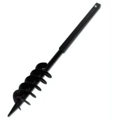 Tarière De Sol Avec Mèche De Tarière Spirales 100 Mm Acier Noir VidaXL -Terre Tendre Soldes Boutique 1203595 4