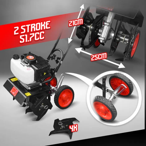 Microbineuse Thermique 51.7CC 25cm - 4 Fraises 2 Microbineuse Thermique 51.7CC 25cm - 4 Fraises – Image 2