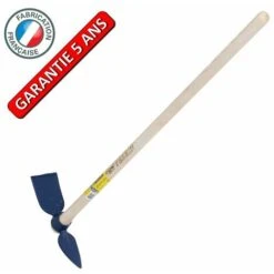 Outils Perrin Serfouette Forgée Panne Et Langue De 26 Cm Manche 1,30 M, Pour Le Jardin Et Le Potager