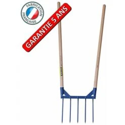 Outils Perrin Aerogrif' 5 Dents 2 Manches 1,10 M, Type Grelinette, Outil De Jardinage Biologique