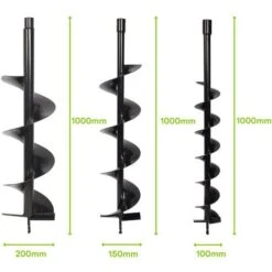 Tarière Thermique - 52cm3 - 2CV - 3 Mèches 100/150/200mm + Accessoires Fournis - Tarière Thermique à Essence -Terre Tendre Soldes Boutique 13726356 3
