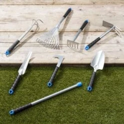 Ensemble D'outils De Jardin 8 Pcs Argenté Métal HI