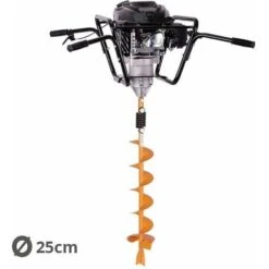Tarière Motorisée 4 Temps 150 Cm3 - Vrilles 10 Et 25cm Villager VPH 170 -Terre Tendre Soldes Boutique 15233852 4