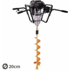 Tarière Motorisée 4 Temps 150 Cm3 Mèches 10-20-30cm Villager VPH 170 -Terre Tendre Soldes Boutique 15233857 4