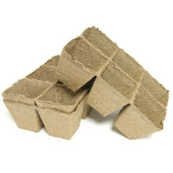 18 Pots Carrés En Tourbe 8x8cm - VG Garden