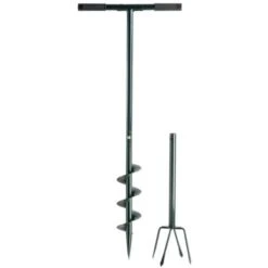 Bêche Et Tarière Manuelle 2 En 1