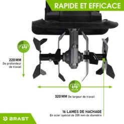 Motobineuse électrique 1050W - 16 Lames - 32cm – 22cm Profondeur De Travail - Accouplement Anti-blocage - Interrupteur De Sécurité - BRAST Motobineuse électrique 1000W + 7 Motobineuse électrique 1050W - 16 Lames - 32cm – 22cm Profondeur De Travail - Accouplement Anti-blocage - Interrupteur De Sécurité - BRAST Motobineuse électrique 1000W + -Terre Tendre Soldes Boutique 18316301 3