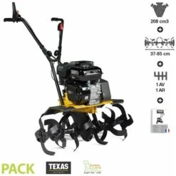 Motobineuse Thermique Puissante 5,6cv 2 Vitesses 3 Largeurs De Travail Jusqu'à 85cm TEXAS Lilli 534TG