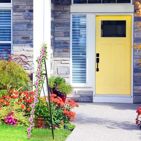 Relaxdays Tuteur Rosier Grimpant, Carré, Autonome, Vignes, Jardin, Résistant Aux Intempéries, Fer, Hauteur: 132 Cm, Noir 2 Relaxdays Tuteur Rosier Grimpant, Carré, Autonome, Vignes, Jardin, Résistant Aux Intempéries, Fer, Hauteur: 132 Cm, Noir – Image 2