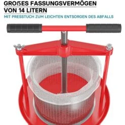 Presse-fruits à Vis En Acier Inoxydable 14 Litres Facile à Nettoyer -Terre Tendre Soldes Boutique 2093206 3
