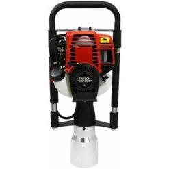 T-Mech Enfonce Pieux Pour Panneaux, Poteaux Et Piquets De Clôture, Pilon à Poteau Moteur Essence à 4 Temps De 1.0KW - 37.7CC, Accessoire De 120mm