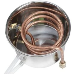 Melko Installation De Distillation Distillation D'eau Avec Tuyau En Silicone De 80 Cm En Acier Inoxydable Et Cuivre, 12 L - 3 GAL -Terre Tendre Soldes Boutique 24030342 3