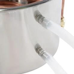 Melko Installation De Distillation Distillation D'eau Avec Tuyau En Silicone De 80 Cm En Acier Inoxydable Et Cuivre, 12 L - 3 GAL -Terre Tendre Soldes Boutique 24030342 5