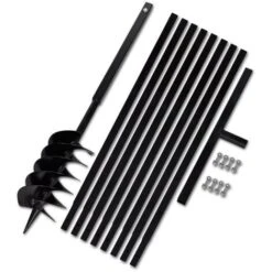 Beche Et Tariere Manuelle 150 Mm Avec Rallonge 9 M Acier HDV14937