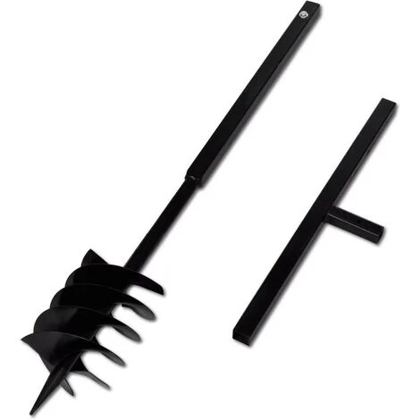 Hommoo Tariere De Sol Avec Manche 180 Mm Et Tube D'extension 5 M Acier HDV14940 3 Hommoo Tariere De Sol Avec Manche 180 Mm Et Tube D'extension 5 M Acier HDV14940 – Image 3