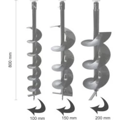 AREBOS Tarière Foreuse De Terre Tarière Thermique Bêche-tarières De Jardinage Avec Indicateur De Niveau D'Huile Et Purgeur 9 AREBOS Tarière Foreuse De Terre Tarière Thermique Bêche-tarières De Jardinage Avec Indicateur De Niveau D'Huile Et Purgeur -Terre Tendre Soldes Boutique 26356847 5