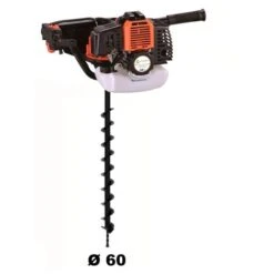 Tarière Thermique 52 Cm3 - 3 CV + Mèche 60 Mm