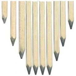 Lot 10 X Poteau En Bois, Tuteur D'arbre Avec Pointe De 150 Cm, Diamètre 3 Cm