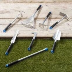 HI Ensemble D'outils De Jardin 8 Pcs Argenté Métal