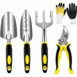 Kueatily Outils De Jardinage, Outillage De Jardin Adulte Avec Sécateur, Pelles Truelle, Transplanteur, Rateau à Main, Gants