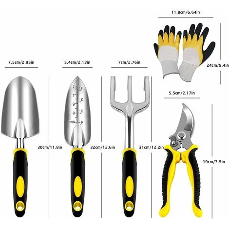 Kueatily Outils De Jardinage, Outillage De Jardin Adulte Avec Sécateur, Pelles Truelle, Transplanteur, Rateau à Main, Gants 2 Kueatily Outils De Jardinage, Outillage De Jardin Adulte Avec Sécateur, Pelles Truelle, Transplanteur, Rateau à Main, Gants – Image 2