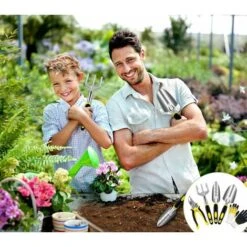 Kueatily Outils De Jardinage, Outillage De Jardin Adulte Avec Sécateur, Pelles Truelle, Transplanteur, Rateau à Main, Gants 5 Kueatily Outils De Jardinage, Outillage De Jardin Adulte Avec Sécateur, Pelles Truelle, Transplanteur, Rateau à Main, Gants -Terre Tendre Soldes Boutique 27575410 3