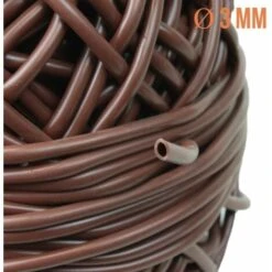 Bobine De Lien Tube Creux Antigel En PVC - Diam 3 Mm X 50 M - Marron - Linxor -Terre Tendre Soldes Boutique 28420803 3