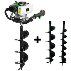 TARIERE A ESSENCE 51,7CC AVEC 3 TARIERES 100 150 200 MM ZIPPER ZI-ELB70