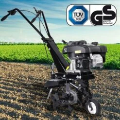 Motobineuse Thermique 176cc 36cm, 17,5-30cm Profondeur De Travail 6cv 4 Fraises Démarrage /auto-conduite Connectable 3600 Tr/min - Motoculteur De BRAST