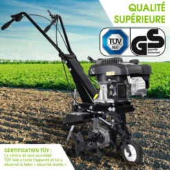 Motobineuse Thermique 176cc 36cm, 17,5-30cm Profondeur De Travail 6cv 4 Fraises Démarrage /auto-conduite Connectable 3600 Tr/min - Motoculteur De BRAST 9 Motobineuse Thermique 176cc 36cm, 17,5-30cm Profondeur De Travail 6cv 4 Fraises Démarrage /auto-conduite Connectable 3600 Tr/min - Motoculteur De BRAST -Terre Tendre Soldes Boutique 29358010 5