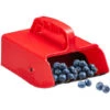 Relaxdays Peigne à Myrtilles, Plastique, Ramasse Fruits Pour Groseilles, Cassis, Cueilleur, Rouge/noir