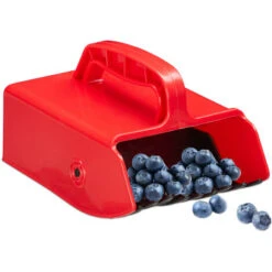 Relaxdays Peigne à Myrtilles, Plastique, Ramasse Fruits Pour Groseilles, Cassis, Cueilleur, Rouge/noir